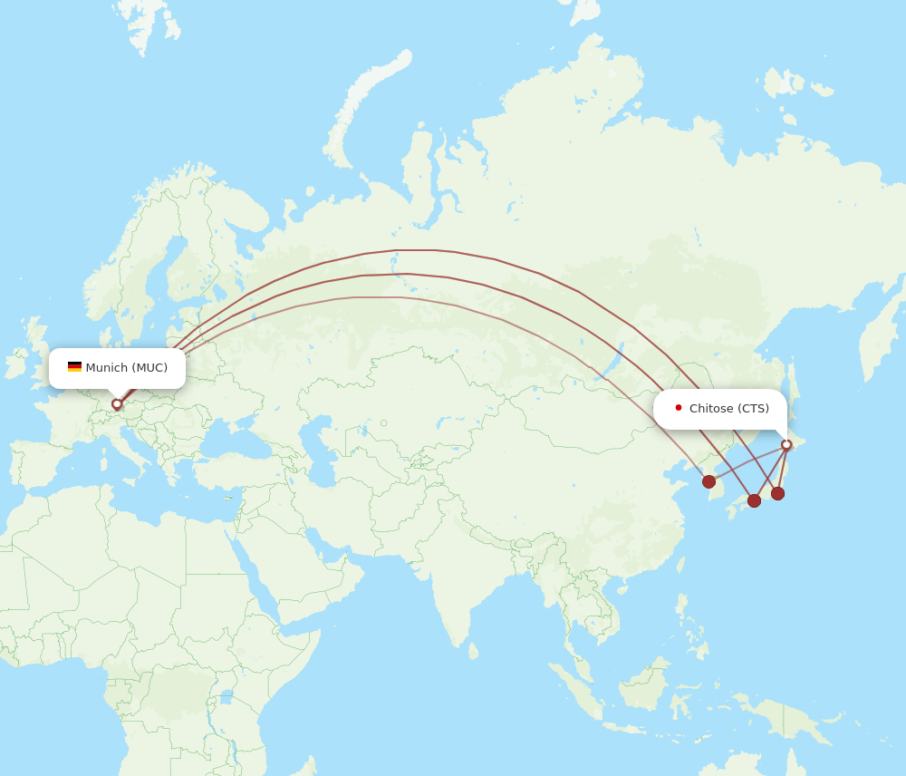 MUC-CTS flight routes
