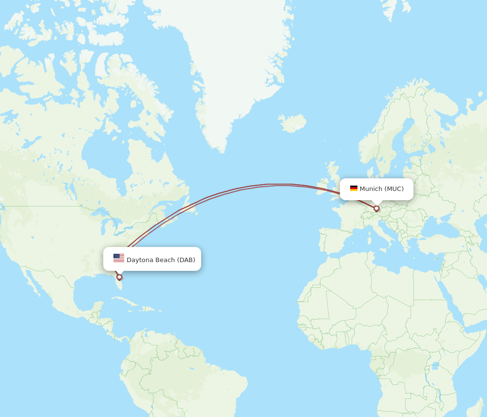 MUC-DAB flight routes