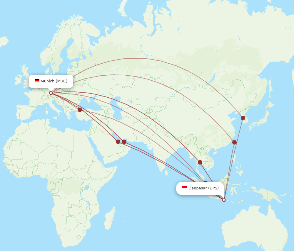 MUC-DPS flight routes