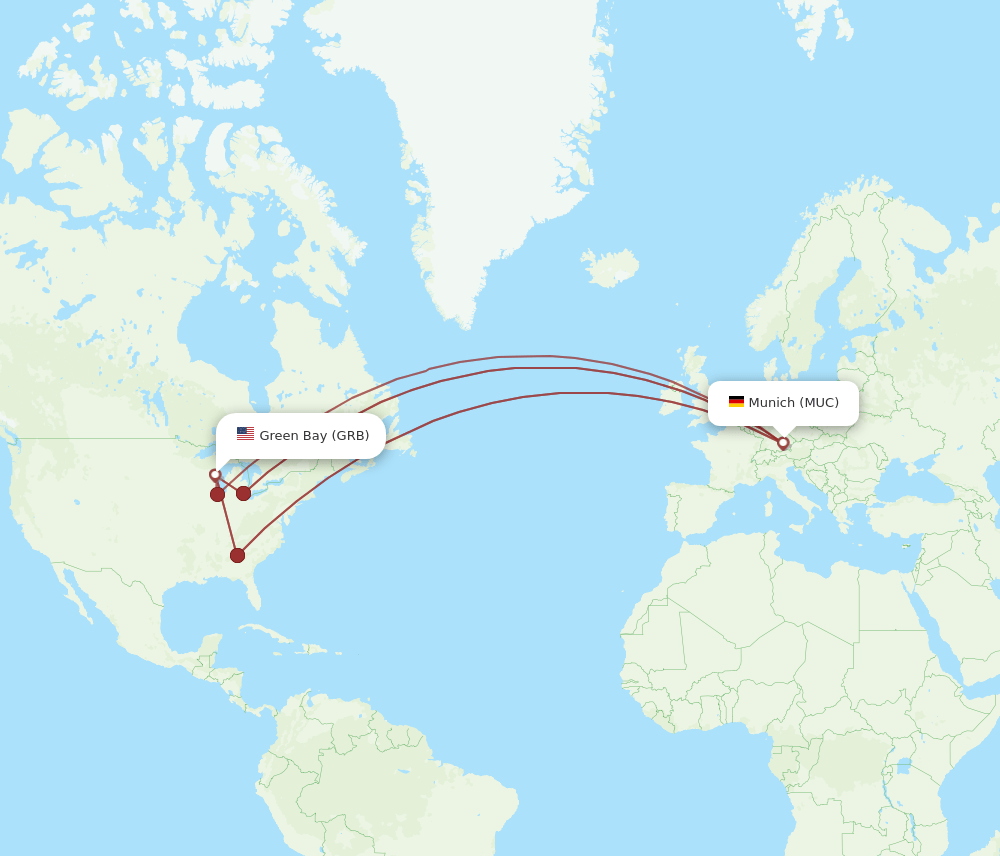 MUC-GRB flight routes