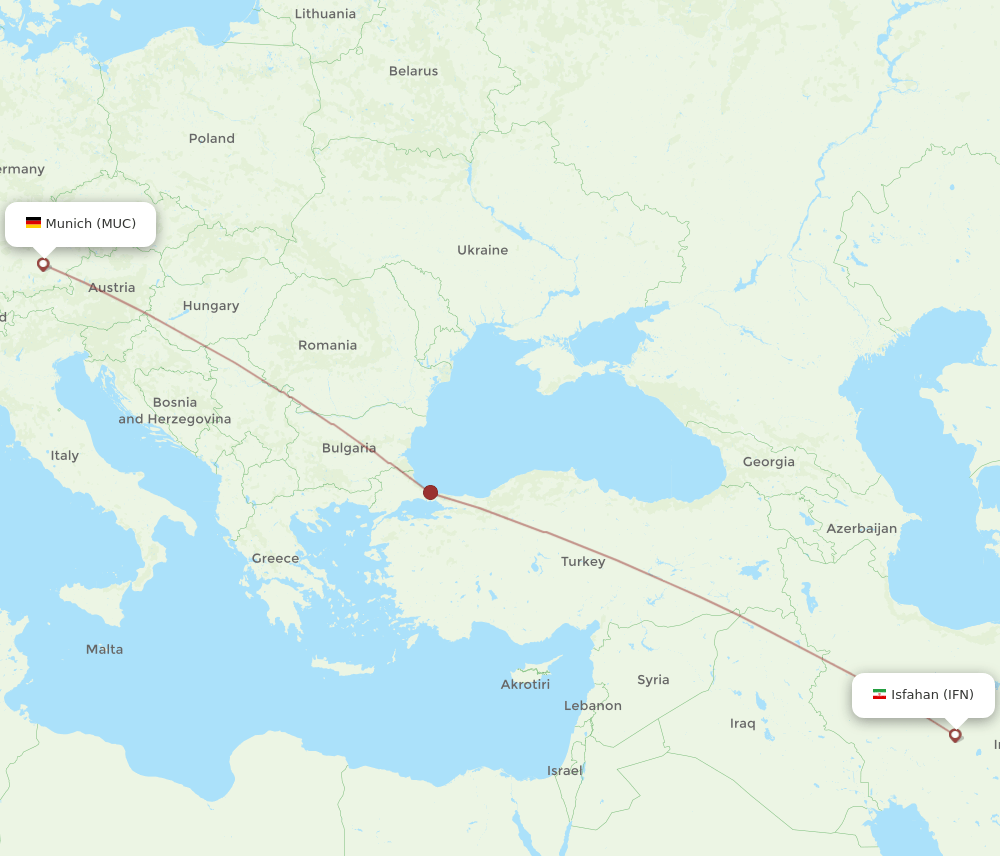 MUC-IFN flight routes