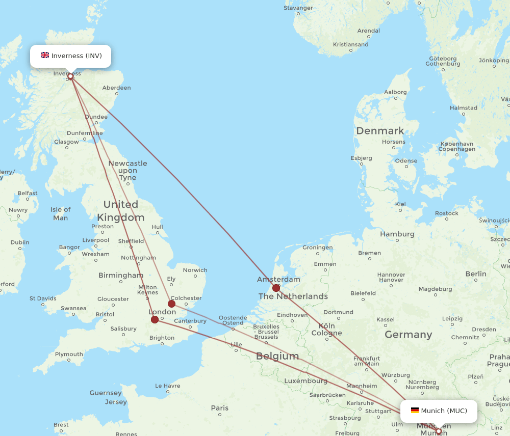 MUC-INV flight routes