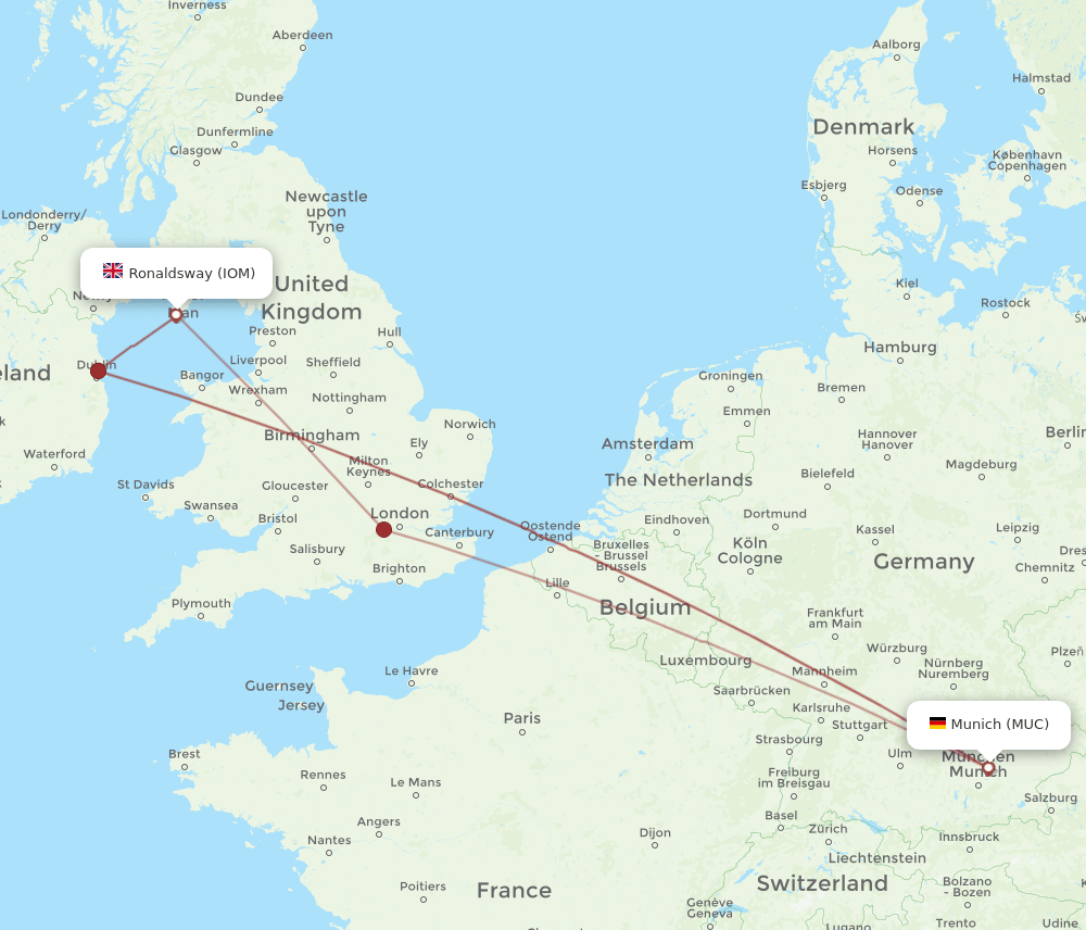 MUC-IOM flight routes