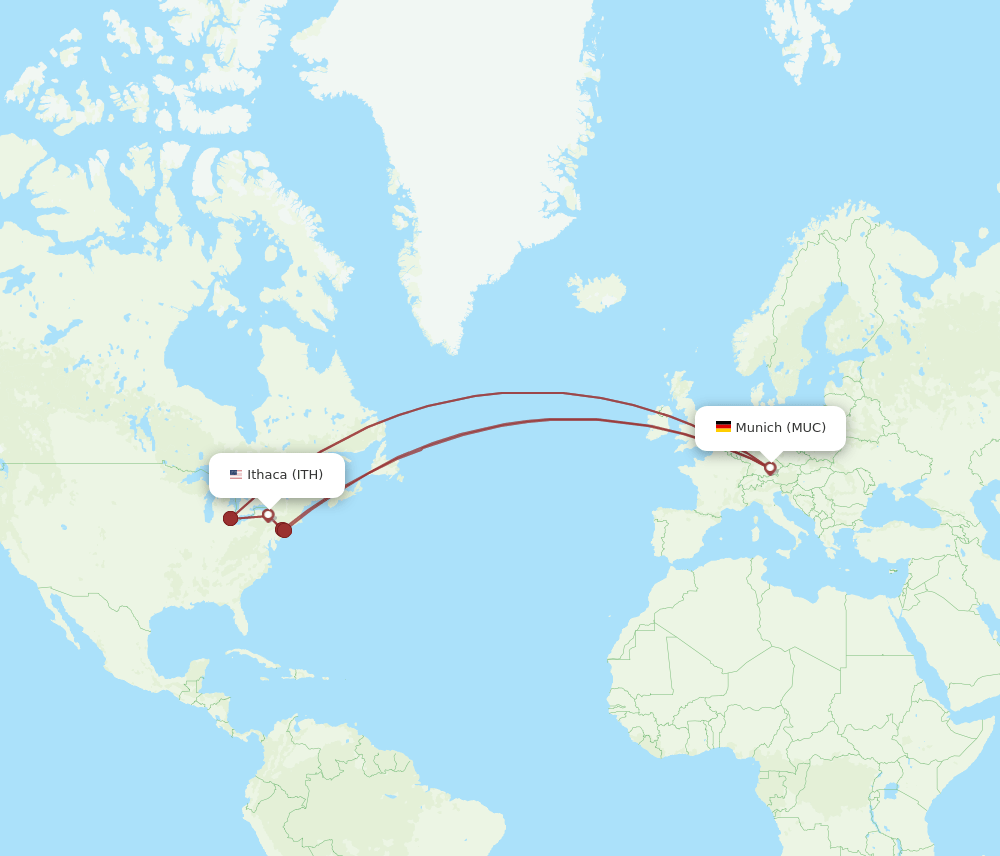 MUC-ITH flight routes