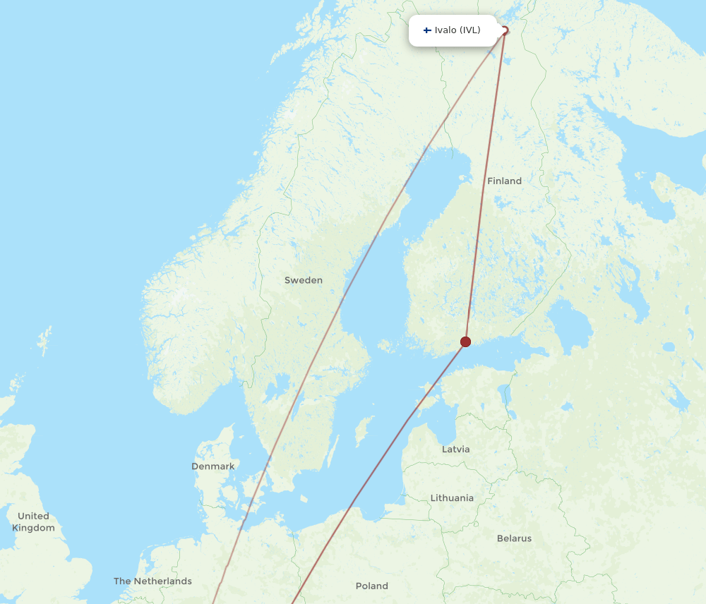 MUC-IVL flight routes