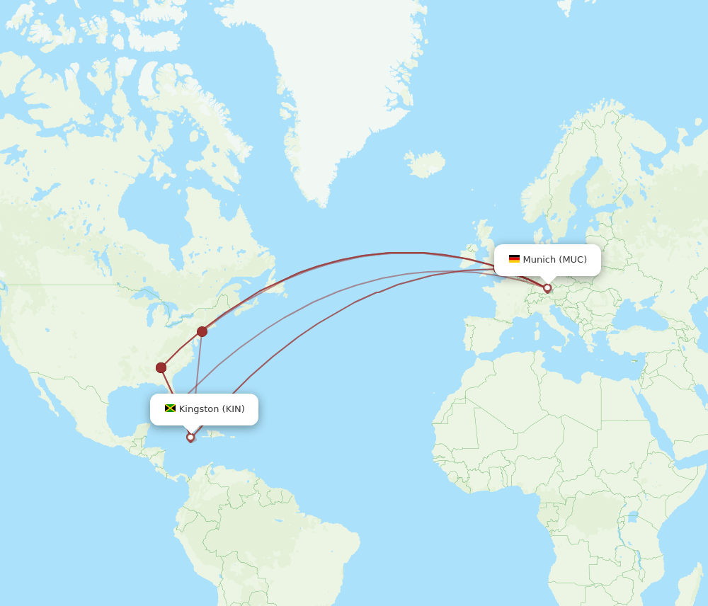 MUC-KIN flight routes