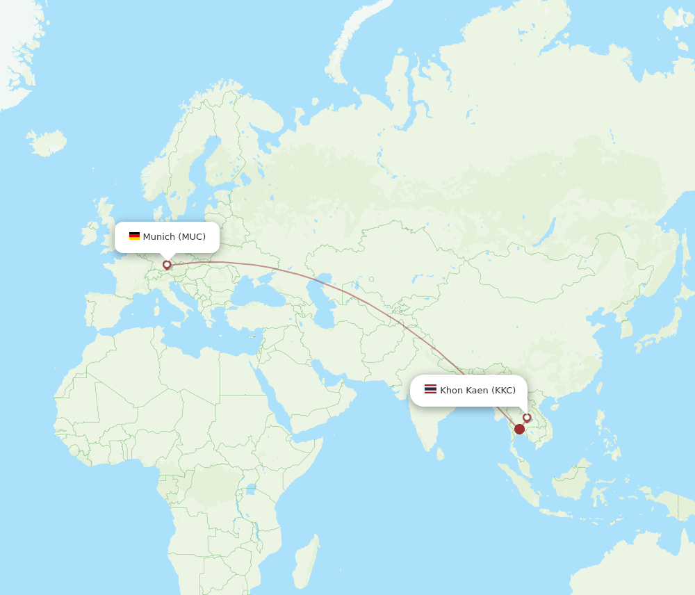 MUC-KKC flight routes