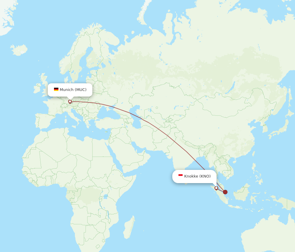 MUC-KNO flight routes