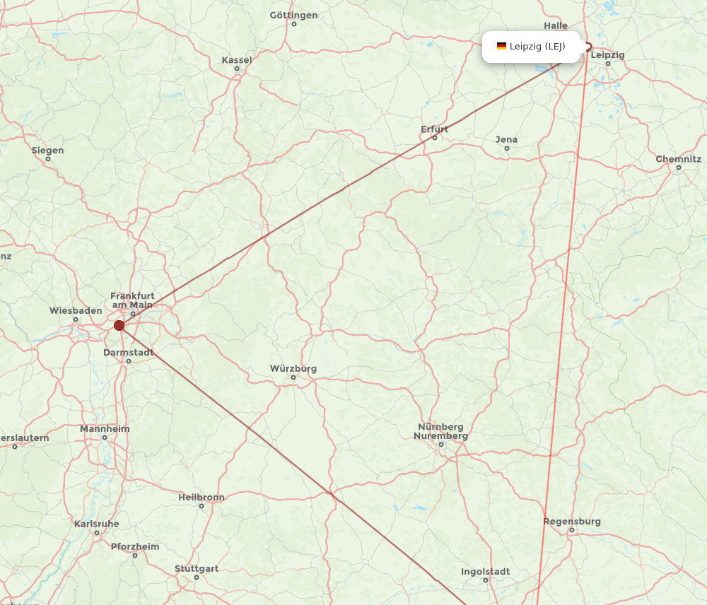 MUC-LEJ flight routes