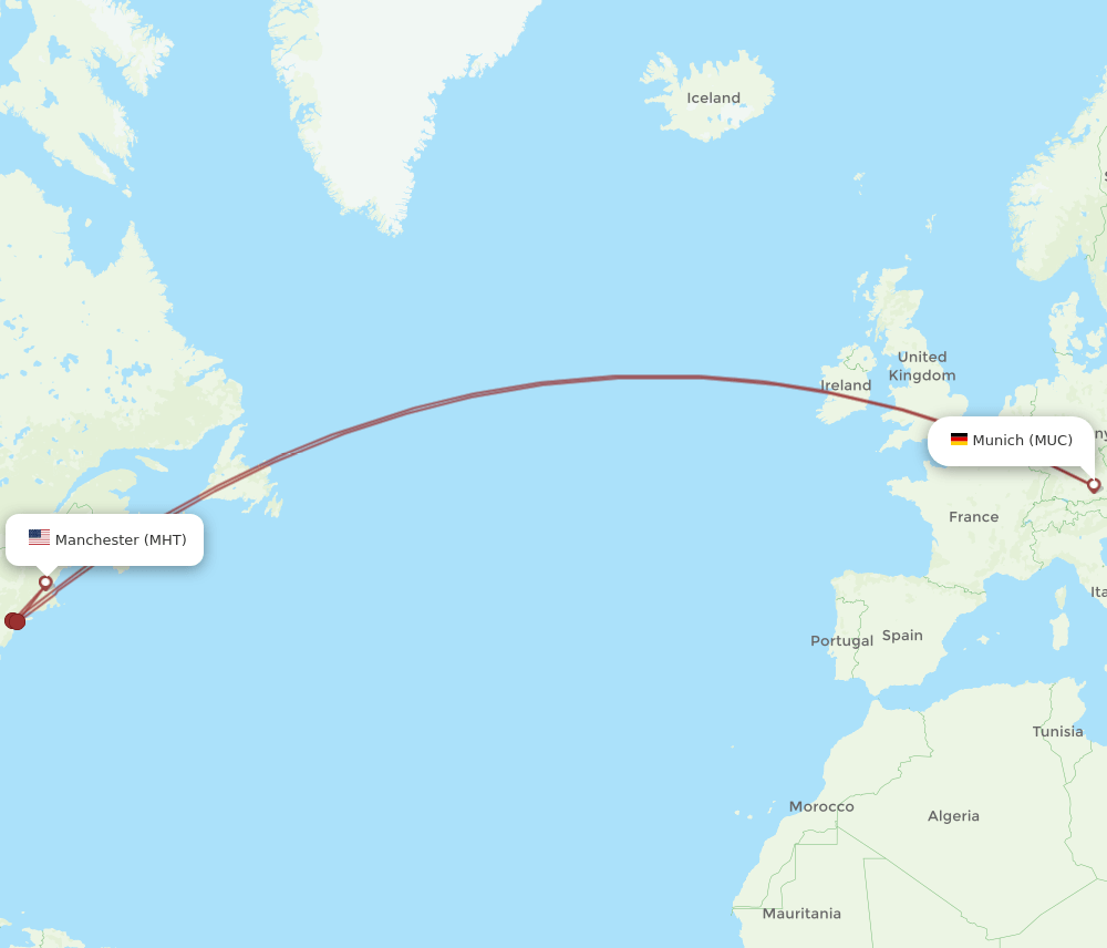 MUC-MHT flight routes