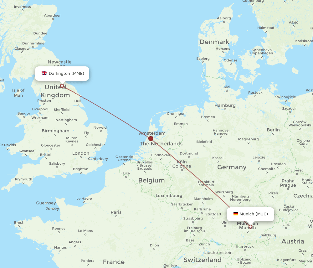MUC-MME flight routes