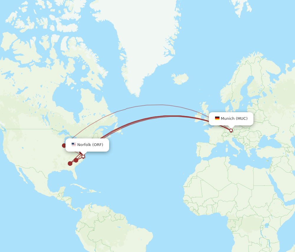 MUC-ORF flight routes