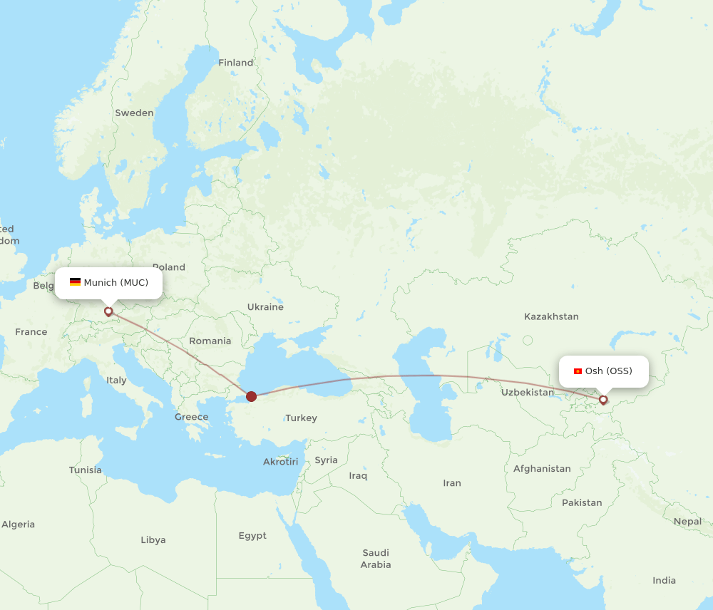 MUC-OSS flight routes