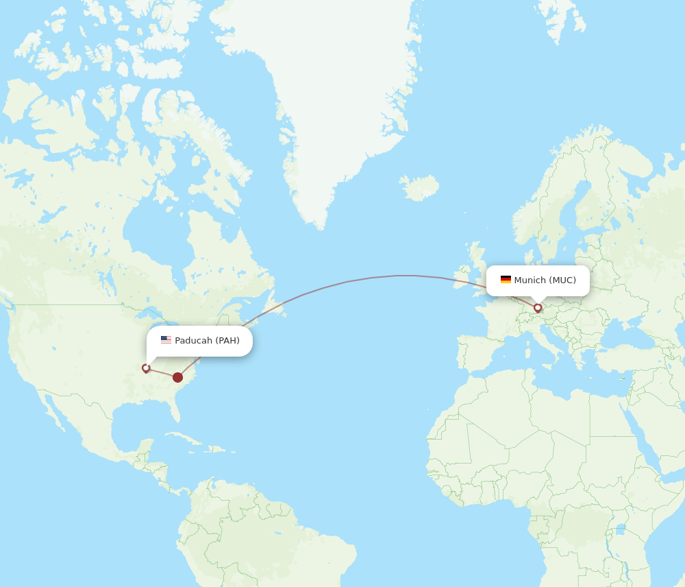 MUC-PAH flight routes