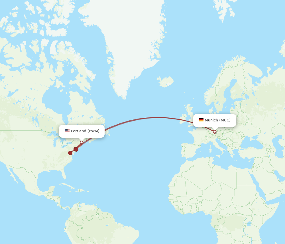 MUC-PWM flight routes