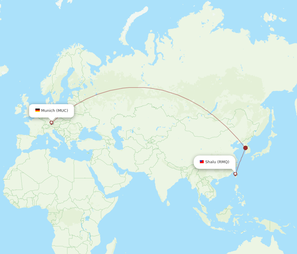 MUC-RMQ flight routes