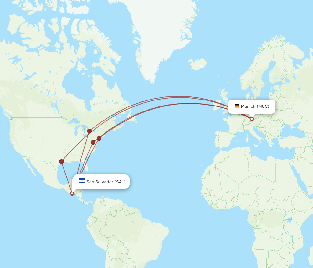 MUC-SAL flight routes