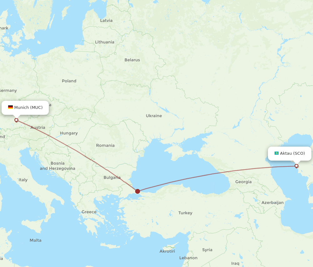 MUC-SCO flight routes