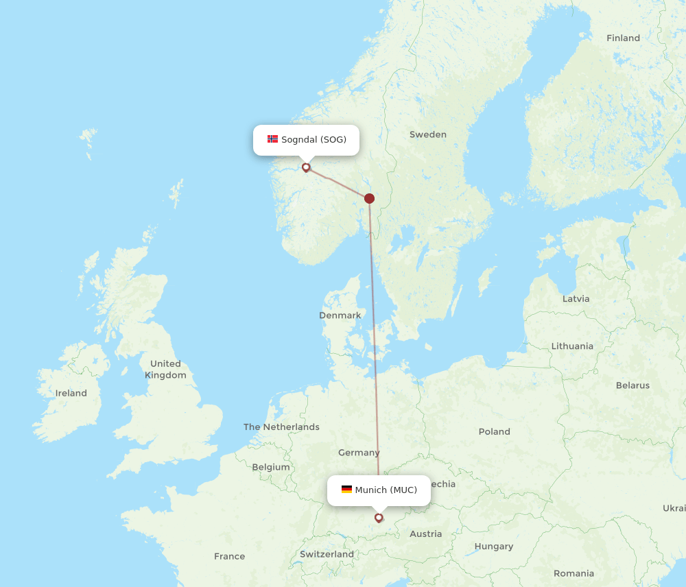 MUC-SOG flight routes