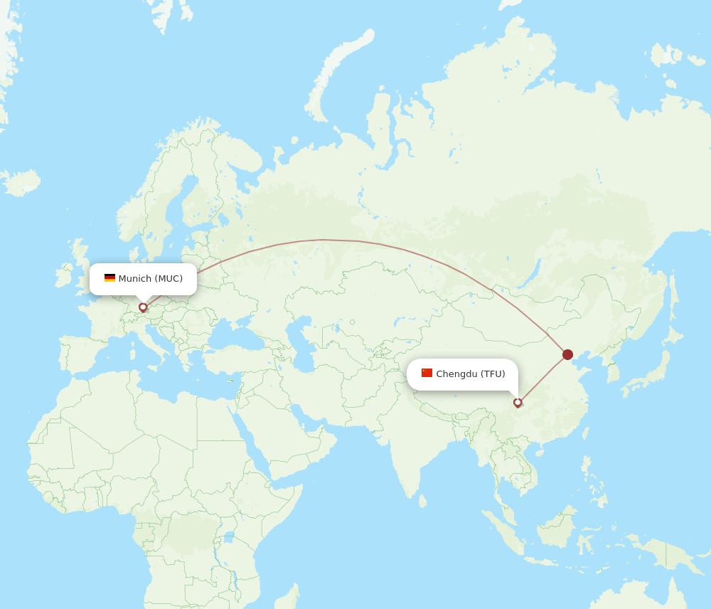 MUC-TFU flight routes