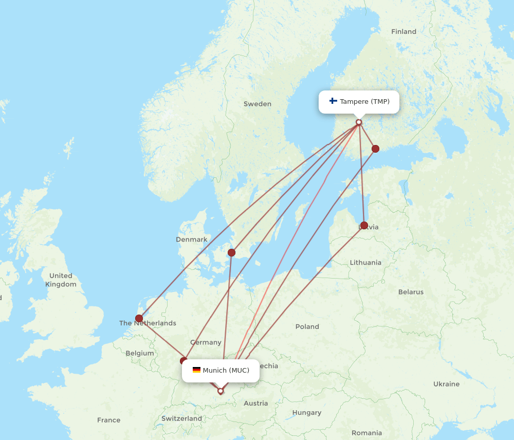 MUC-TMP flight routes