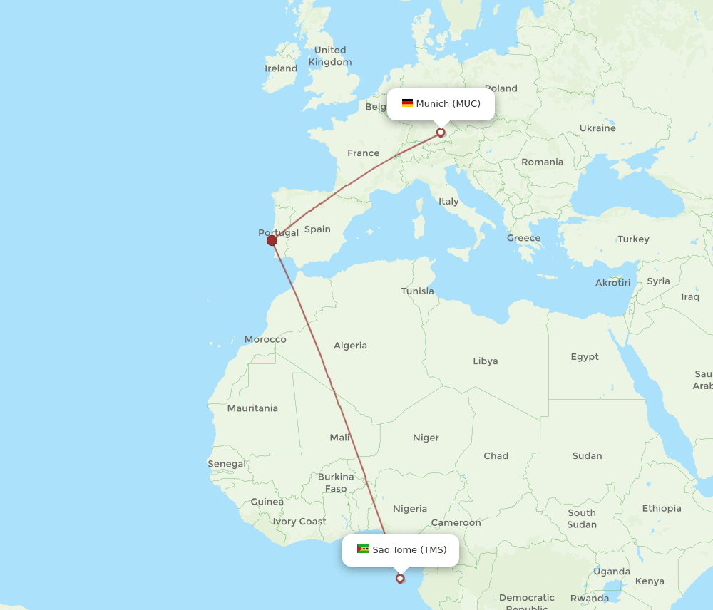 MUC-TMS flight routes
