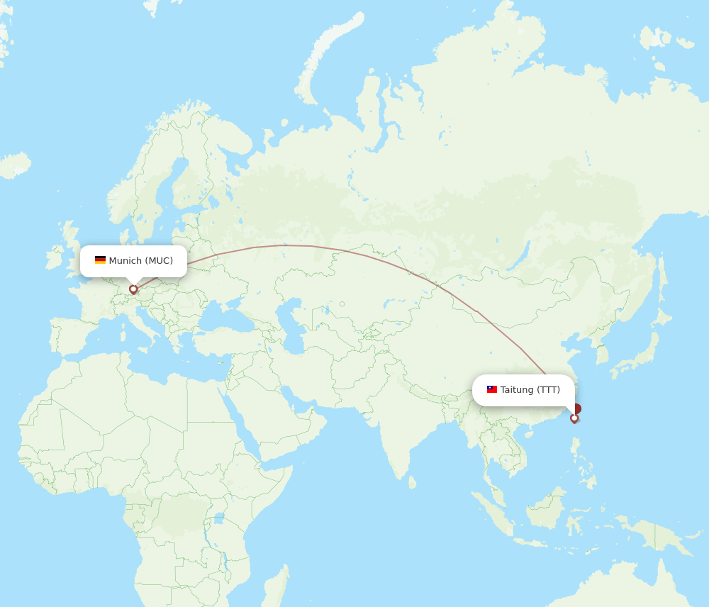 MUC-TTT flight routes
