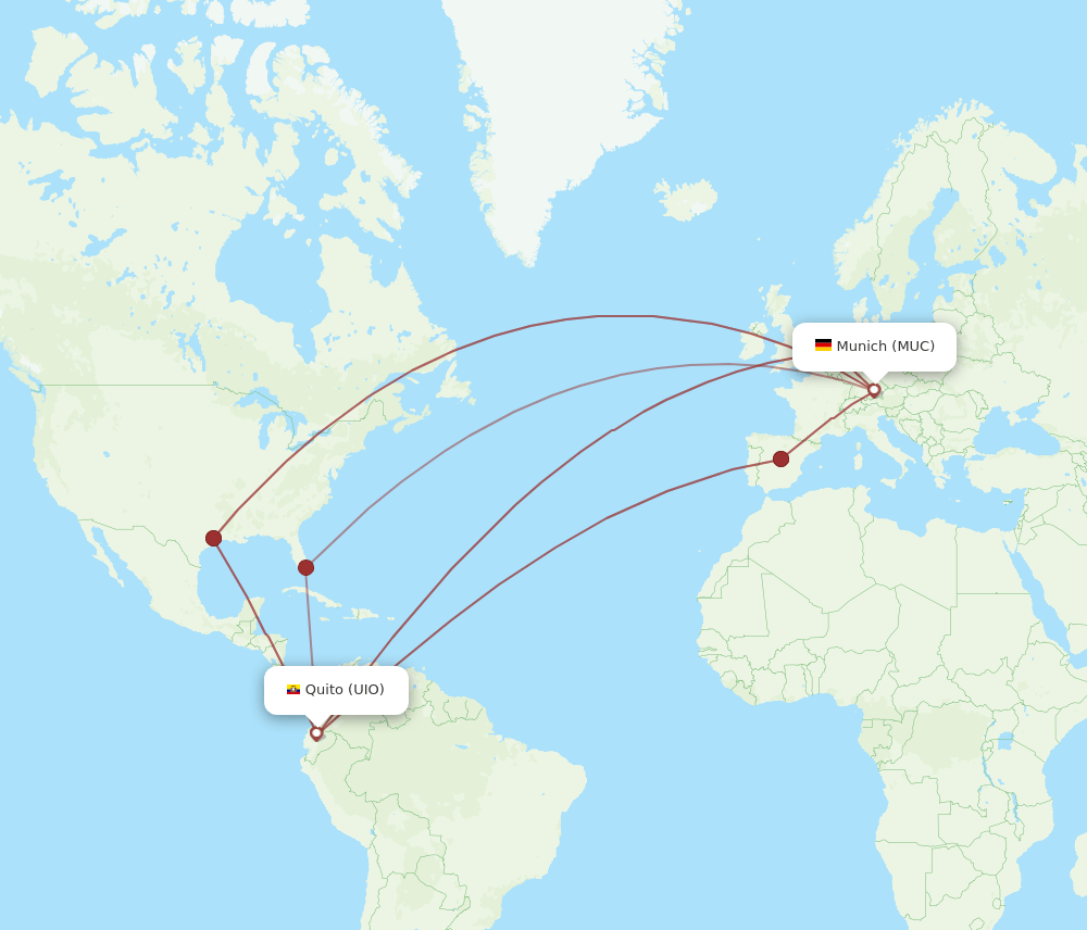 MUC-UIO flight routes