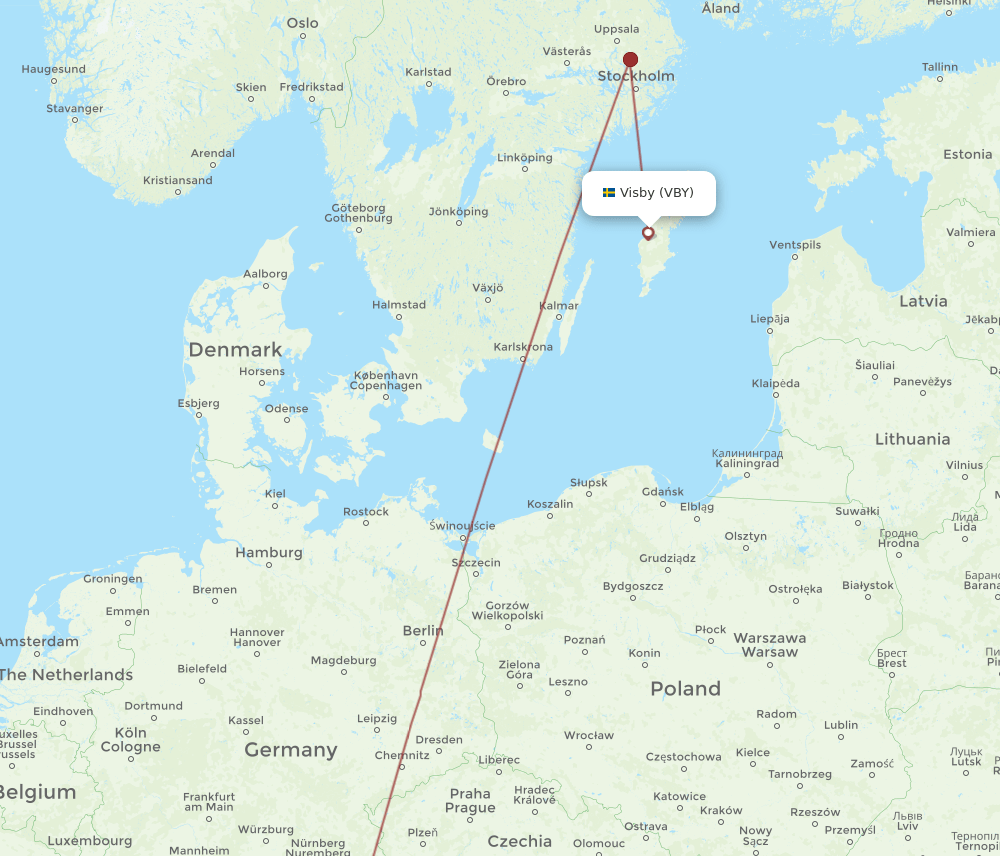 MUC-VBY flight routes