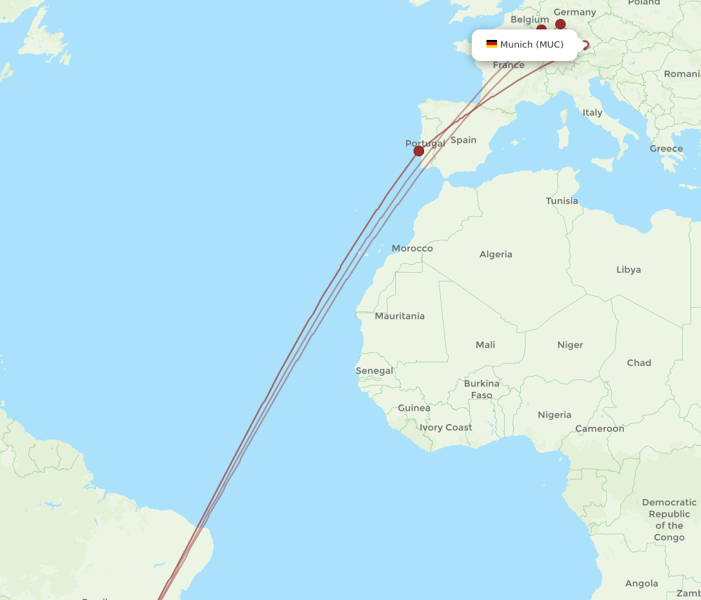MUC-VCP flight routes