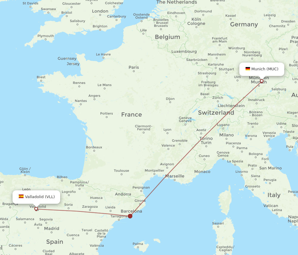 MUC-VLL flight routes