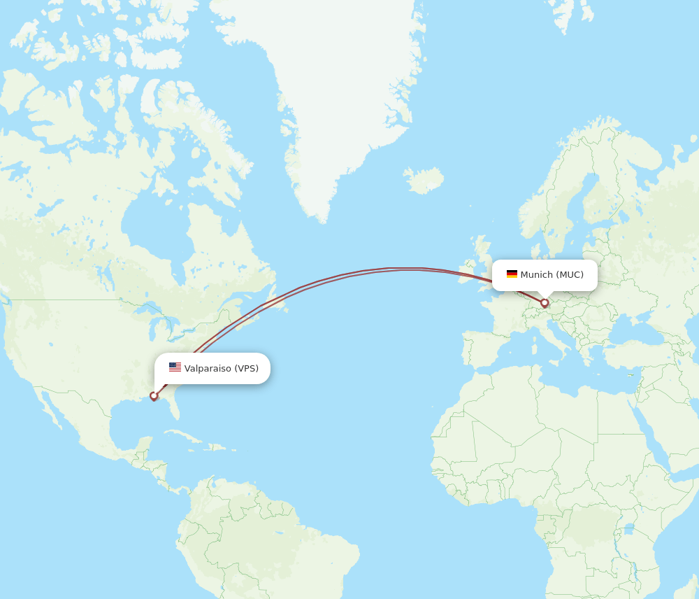 MUC-VPS flight routes