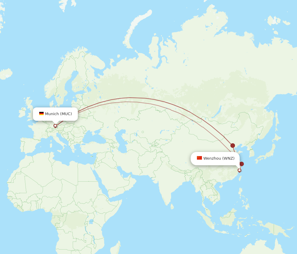 MUC-WNZ flight routes