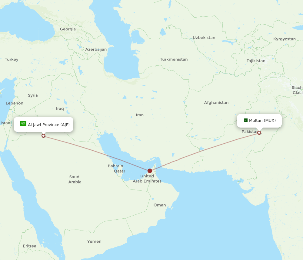 MUX-AJF flight routes