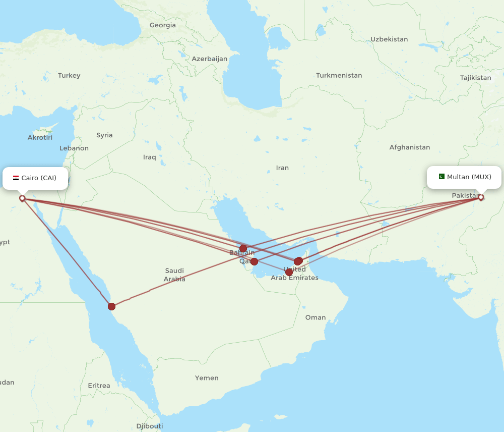 MUX-CAI flight routes