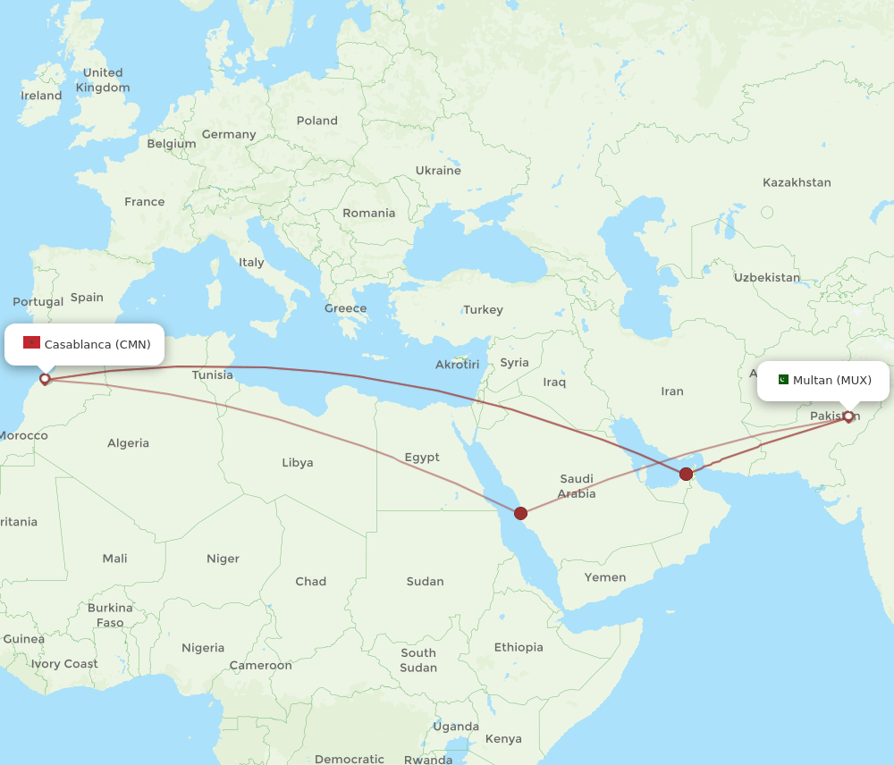 MUX-CMN flight routes