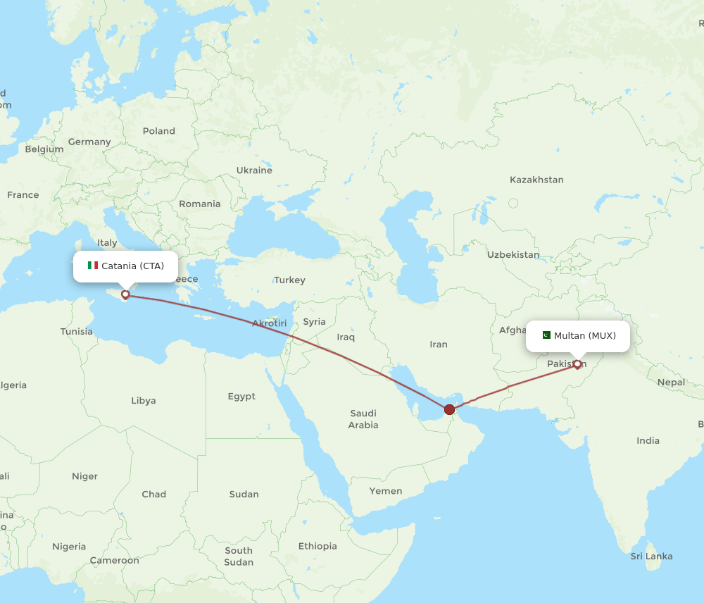 MUX-CTA flight routes