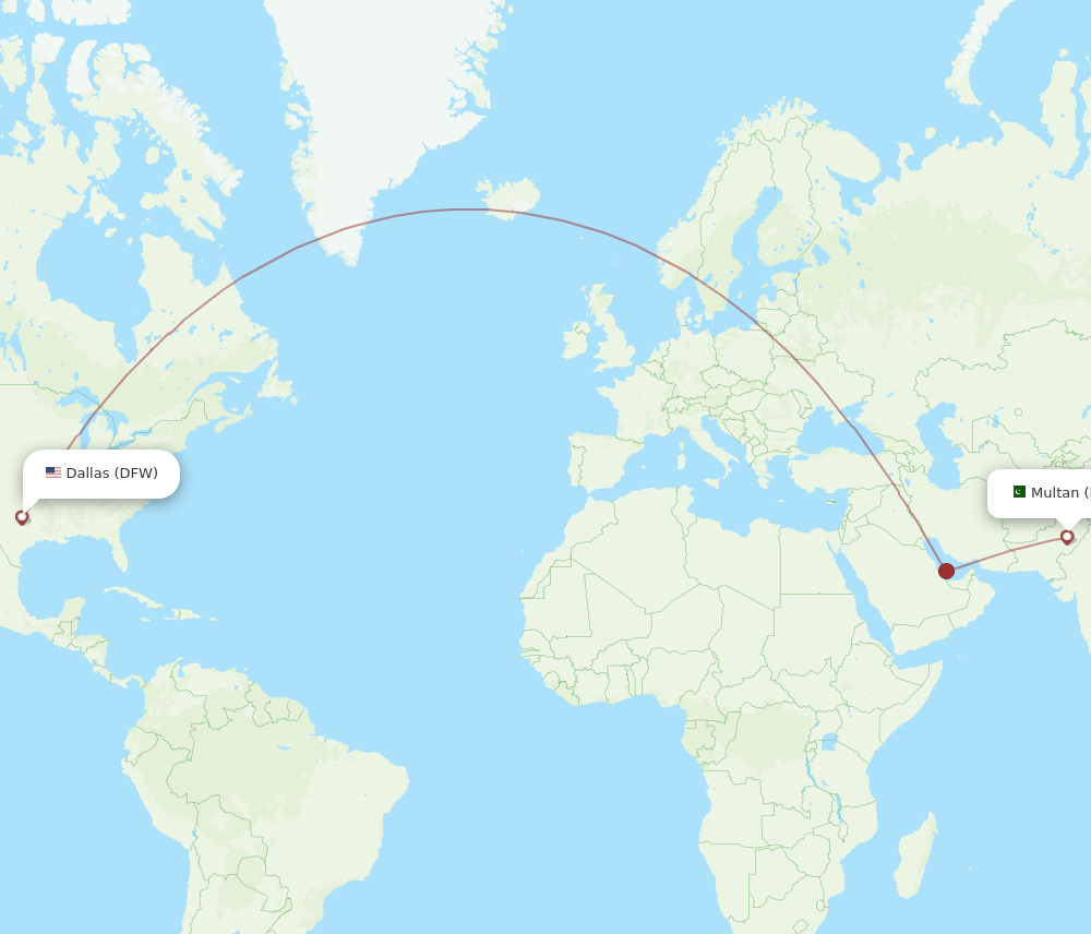MUX to DFW flights and routes map
