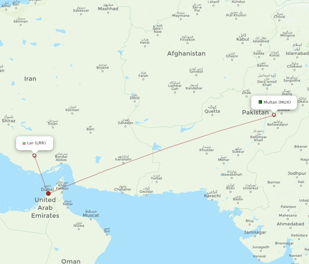MUX-LRR flight routes