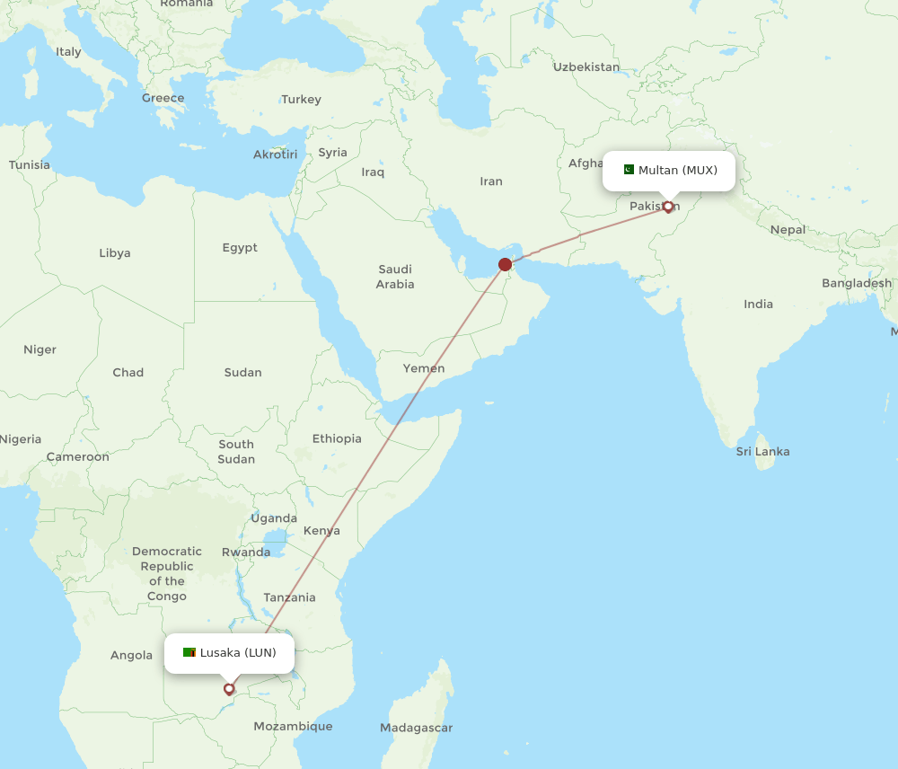 MUX-LUN flight routes