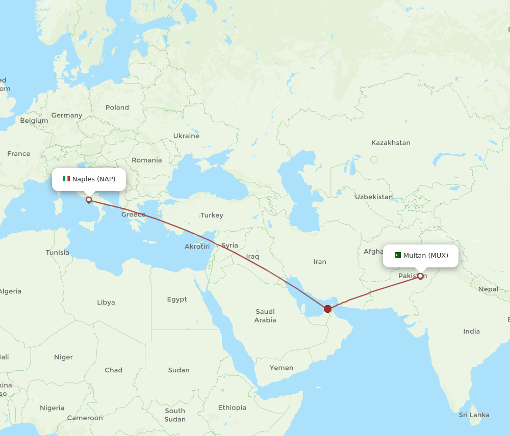MUX-NAP flight routes