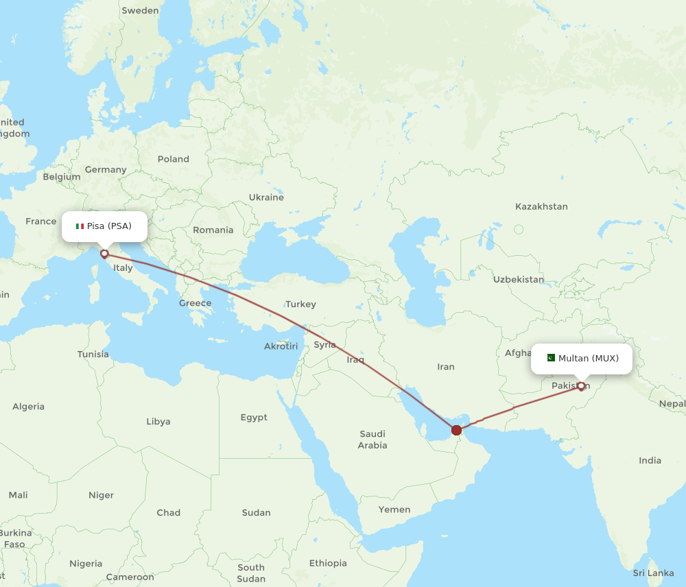 MUX-PSA flight routes