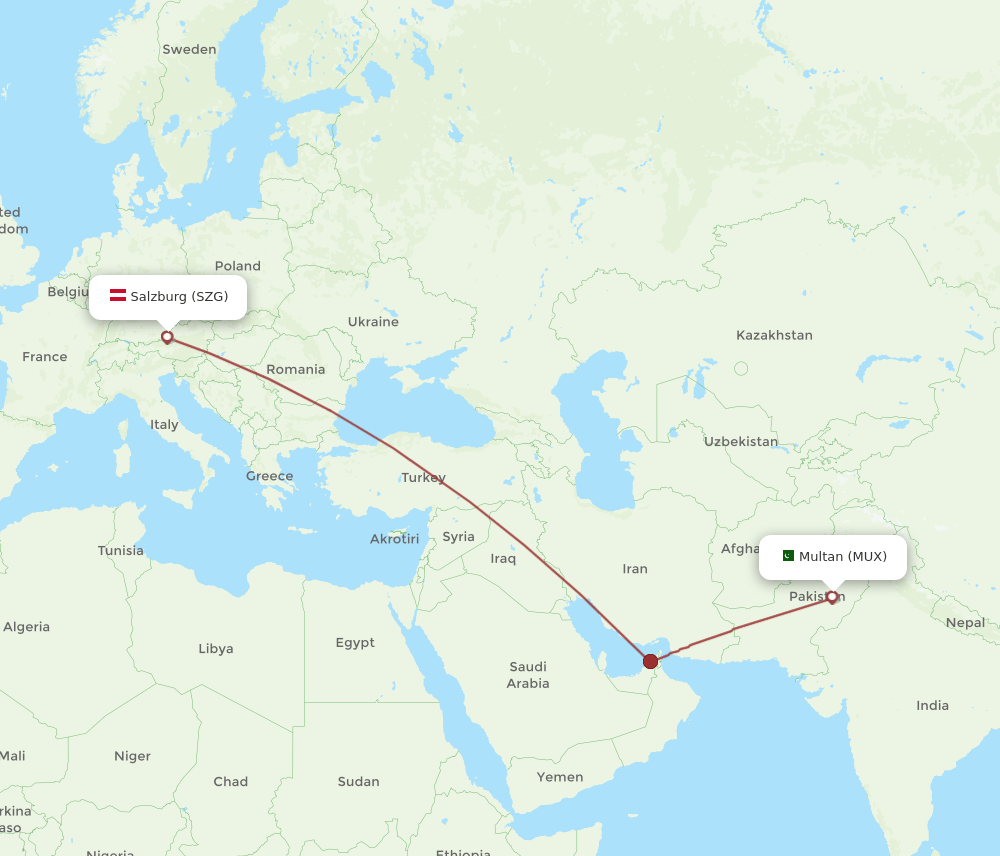 MUX-SZG flight routes