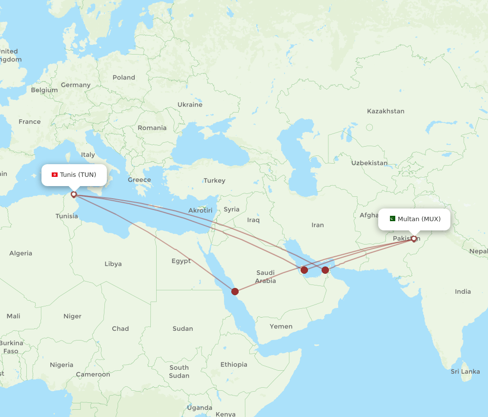 MUX-TUN flight routes