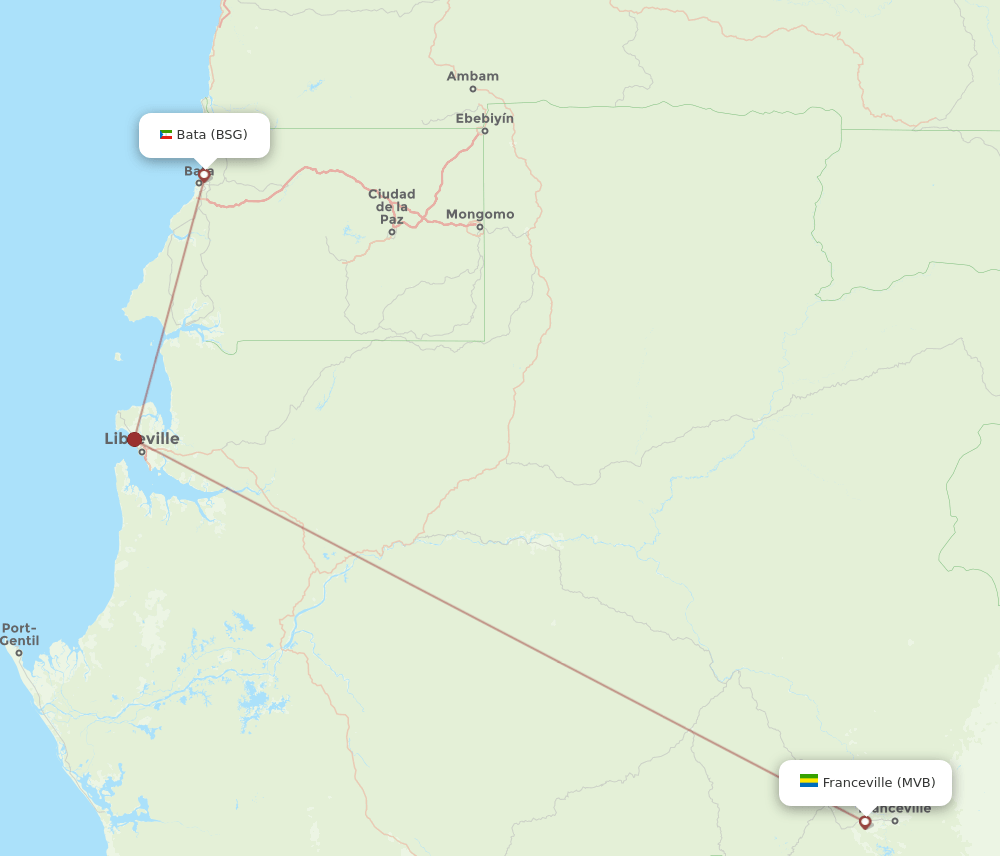 MVB-BSG flight routes