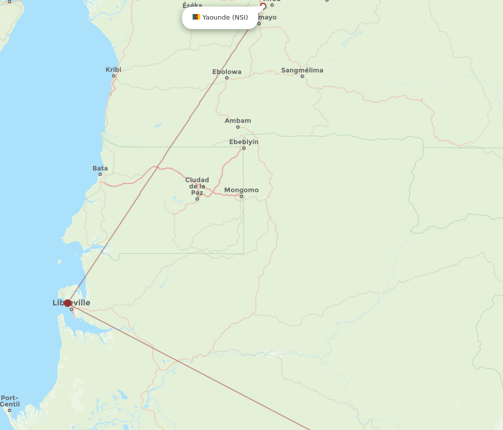 MVB to NSI flights and routes map