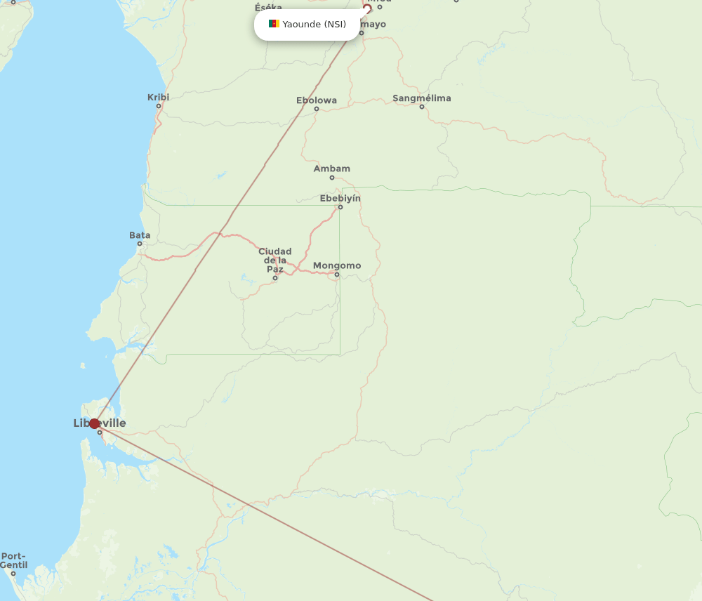 MVB to NSI flights and routes map