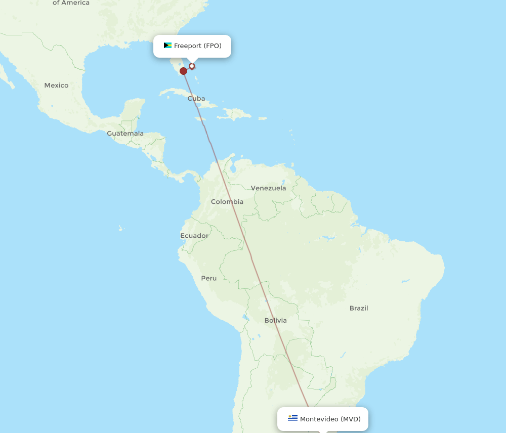 MVD-FPO flight routes