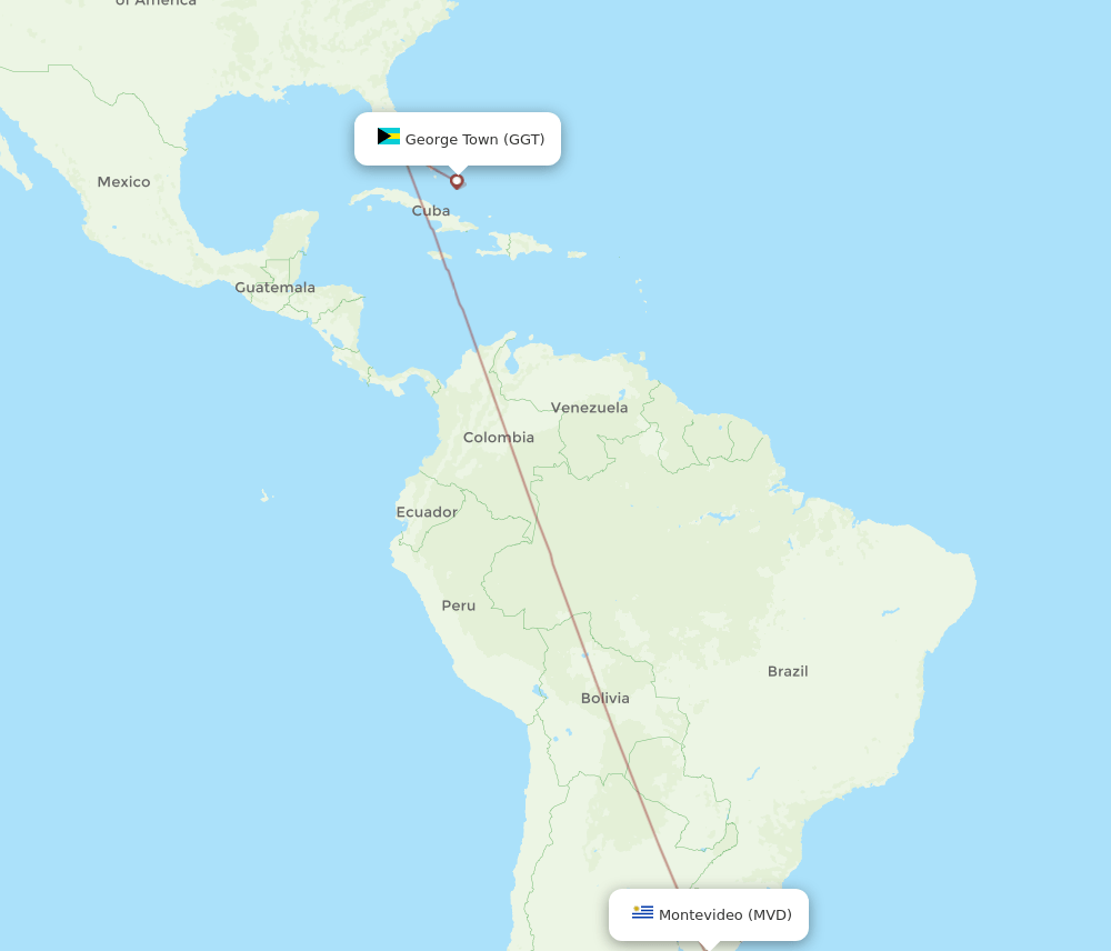MVD-GGT flight routes