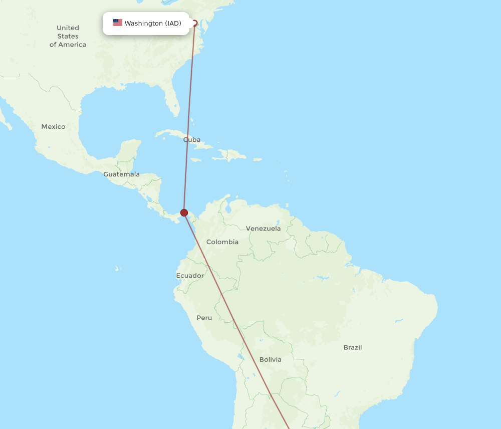 MVD-IAD flight routes